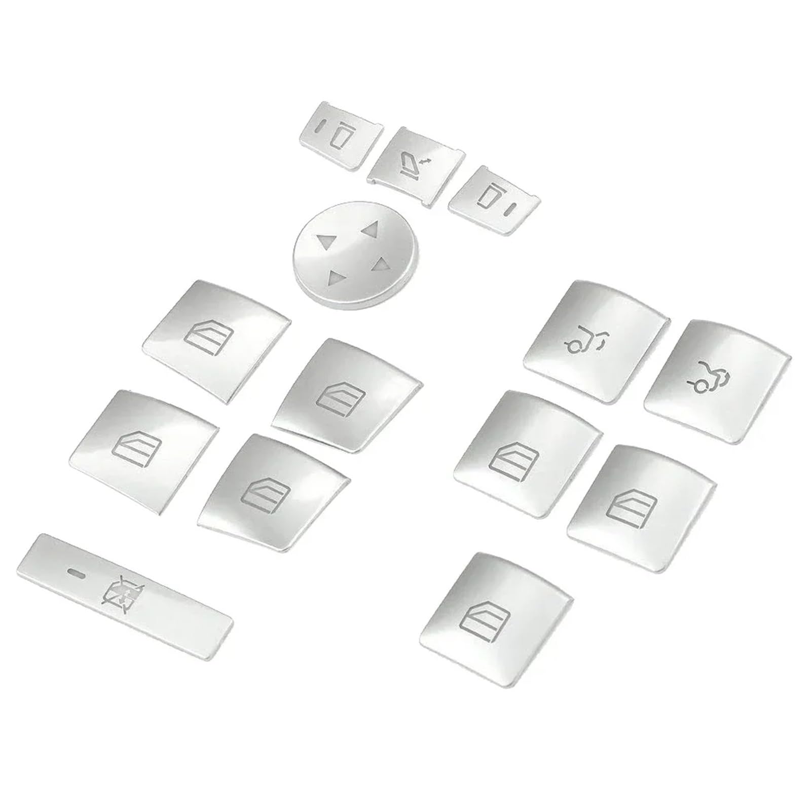 Compatible avec Benz W204 W212 W246 W166 Autocollant garniture bouton d'interrupteur fenêtre d'accoudoir porte intérieure décoration intérieure Autocollants Intérieur