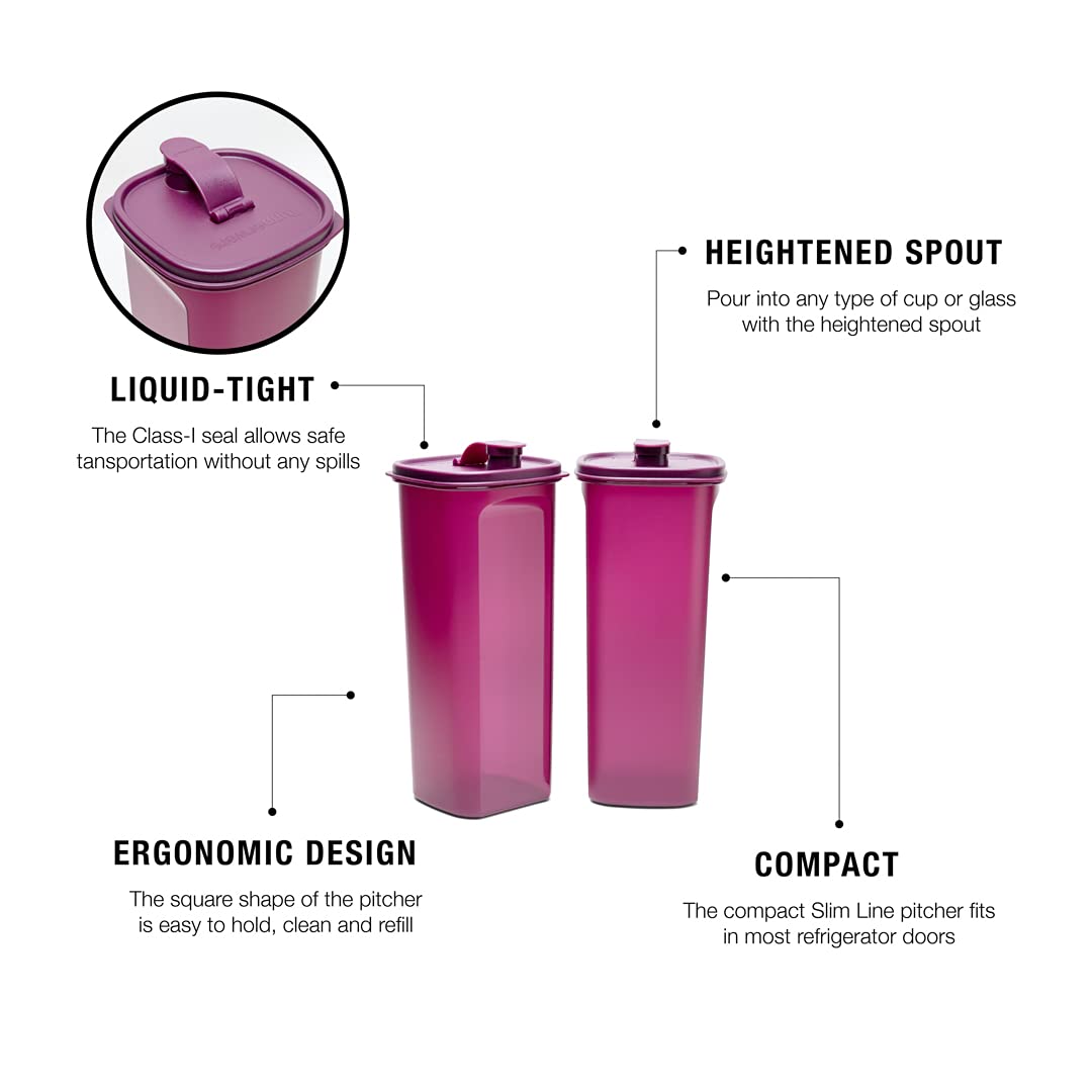 Amazon.com: Tupperware Fridge Bottle Pitcher Slim Line 2l 2pc