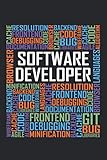  Software Developer - Words: 6x9 Ruled Notebook, Journal, Daily Diary, Organizer, Planner