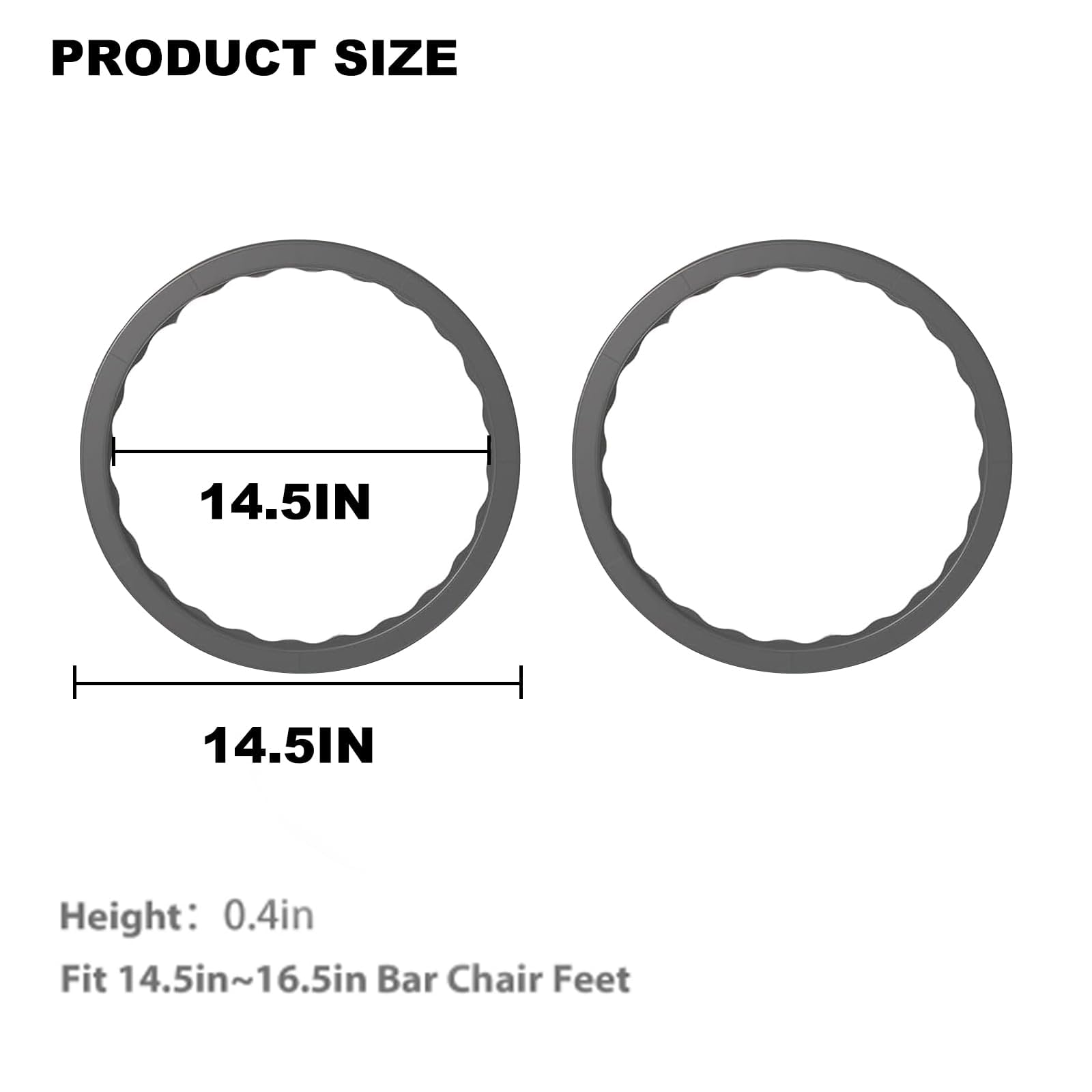 Wjelet 2 Pcs Bar Stool Leg Protectors Ring, Anti-Slip Bar Stool Silicone Cover - Image 2