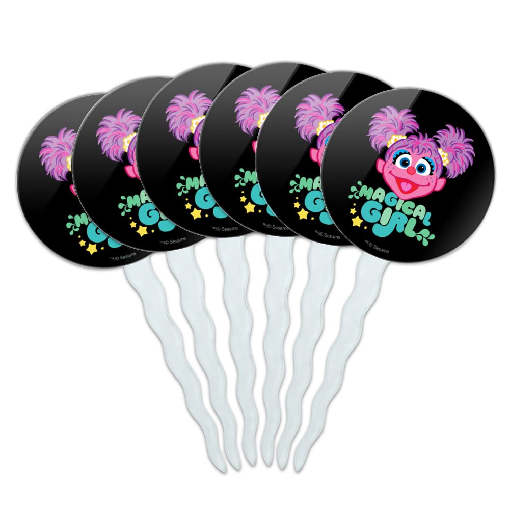 Sesame Street Magical Girl Abby Cadabby Cupcake Picks Toppers Decoration Set of 6