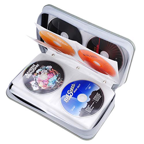 Cd Dvd Wallet, Wismart 96 Capacity Heavy Duty Sturdy Dvd Storage Hard Shell Cd Disk Holder Dvd Case Vcd Wallets Blu-Ray Media Case Storage Holder Organizer Wallet,96 Capacity (Black) #TOP5