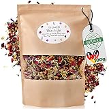 Cada paquete contiene al menos 100 gramos de flores secas de rosas, caléndula, lavanda y malva.