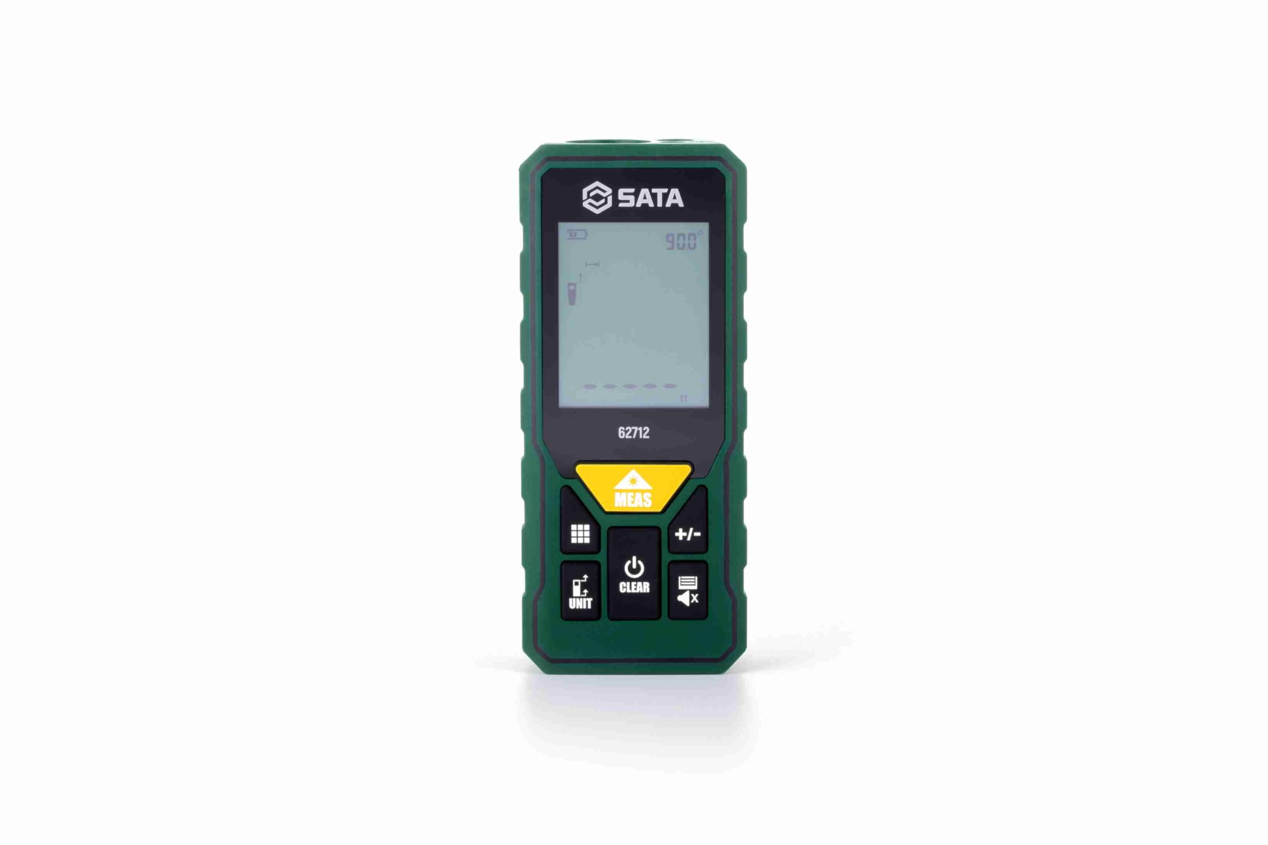 SATA ST62712 - Telémetro láser Profesional, medidor láser Profesional de hasta 60 m, precisión de ± 2 mm