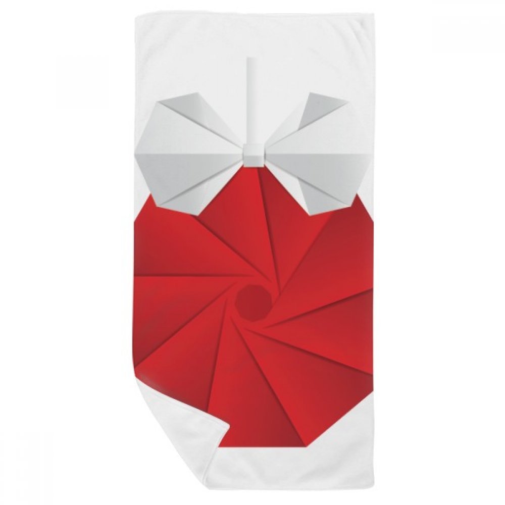 Serviette de bain origami multicolore 35x70cm douce pour la douche