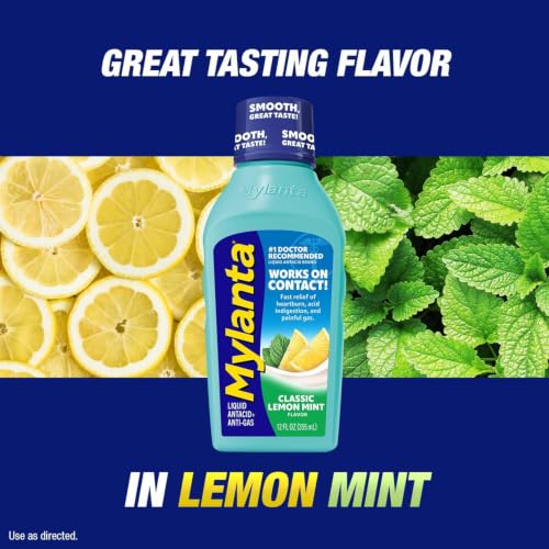 Image of Mylanta Liquid Antacid & Gas Relief, Classic Flavor, 12 Fl Oz (3-Pack)