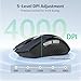 Acer Wireless Mouse, 4000 DPI Optical Computer Mouse 5-level Adjustable, Ergonomic Mice Wireless 2.4GHz USB Receiver, 6 Buttons, Battery Indicator, Cordless Mice for Laptop, PC, Desktop, Office Home