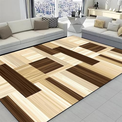 Tapis géométrique moderne pour salon et canapé créant un cocon douillet