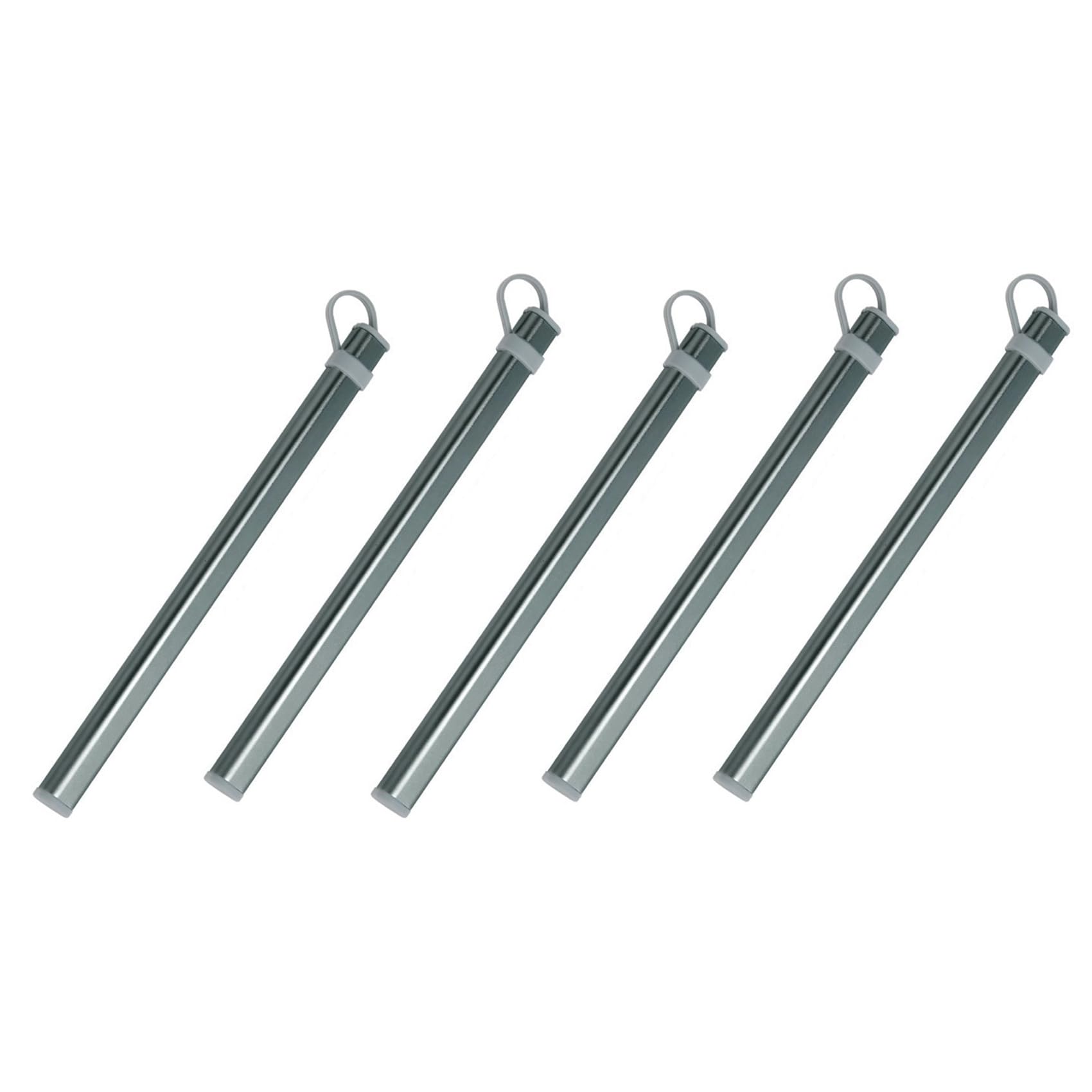 Boîte de rangement étanche en aluminium lot de 5 tubes gris hermétiques antichoc pour l extérieur
