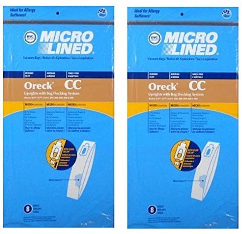 HomeCare Products DVC MicroLined XL & Type CC Vacuum Cleaner Bags, 2 8-Packs 16 Total Bags (16)