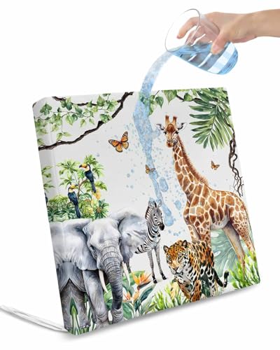 Hokiten Tropical Animals Outdoor Cushion Chair Cover Set of 2 - Waterproof Couch Seat Covers, Summer Palm Leaves Watercolor Patio Furniture Protector Cushions Slipcovers for Sofa/RV, 20