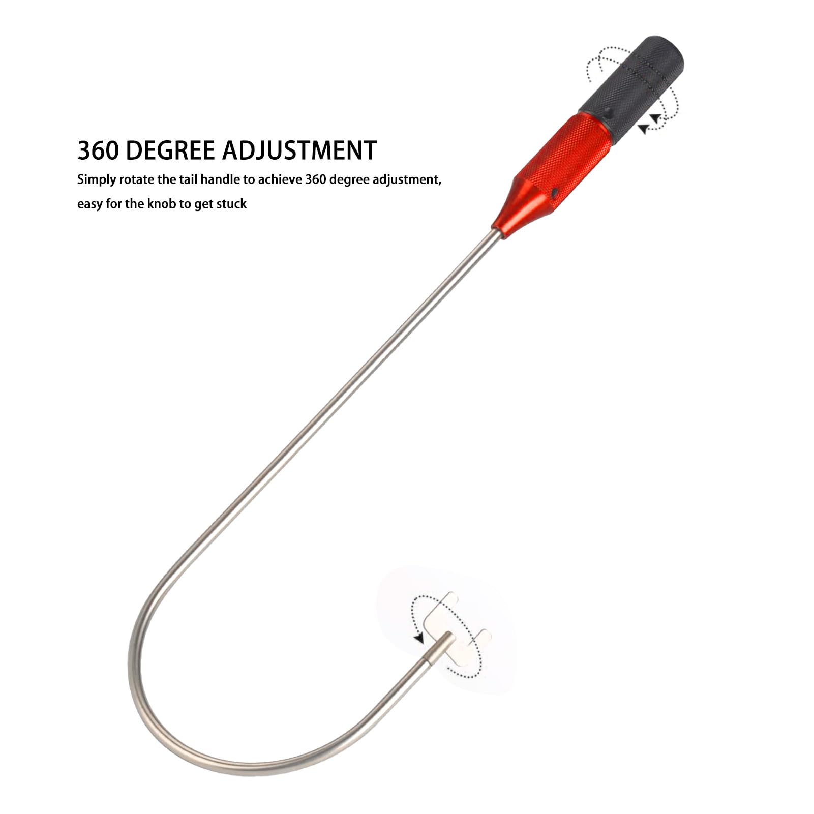 Bypass Tool for Thumb Turn Lock, 360 Degree Adjustment Universal Precision Lock Picking J Tool, Non Destructive Stainless Steel Thumb Turn Bypass Tool for Entry Lock Opening - Image 4