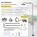 CGOLDENWALL Emergency Shower Eyewash Station Combination Eye Wash Station with Shower Safety Shower Eye&Face Washing Unit, 304 Stainless Steel, with Eyewash Sign, NPT thread