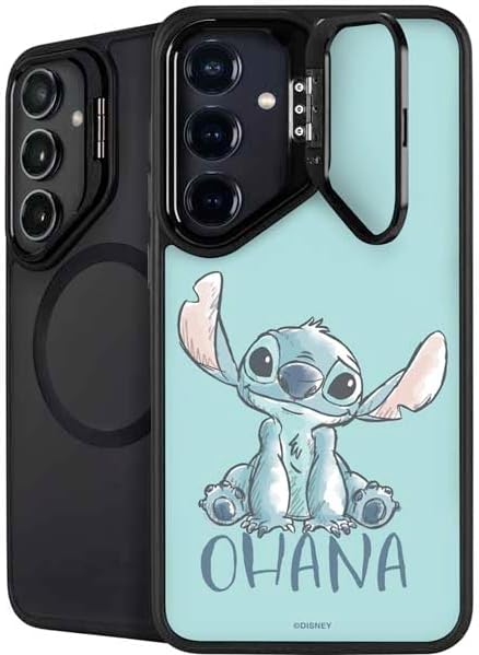 Skinit Kickstand Phone Case Compatible with Galaxy S25 Plus - Officially Licensed Disney Lilo and Stitch Let Me Sleep Design