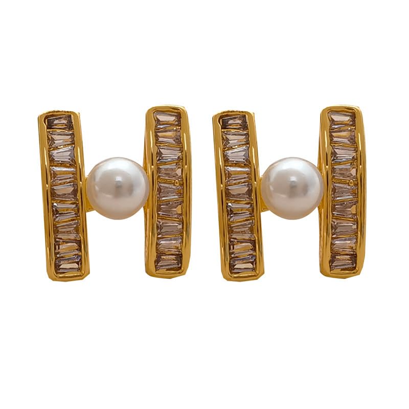 Pendientes de plata S925 zircon pendientes de perlas joyería fina señora