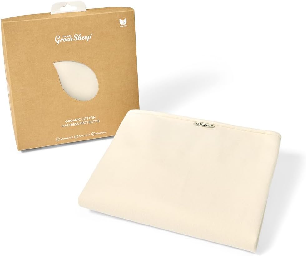 Organic Waterproof Cot Mattress Protector, Soft & Absorbent Mattress Topper, Oval 60x75cm (to fit Stokke Mini Cot)