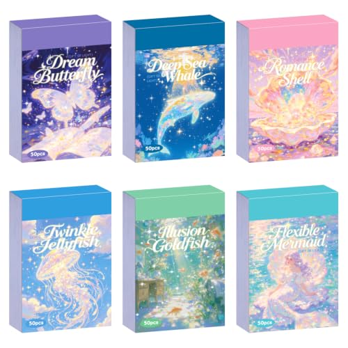 Image of Washi Stickers Set Vintage Aesthetic Sticker Book for Journaling, DIY Decorative Paper Sticker Decals for Bullet Journal Art Scrapbooking Diary Card Craft Gift Album (Ocean Style)