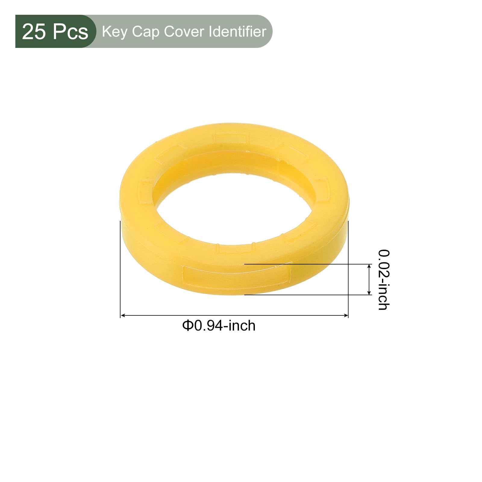 YOKIVE 25 Pcs Key Cap Cover Identifier, Silicone Round Key Identifier Tags Protecting from Dirty - Image 2