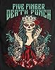 Five Finger Death Punch T Shirt Lady Muerta Band Logo Official Mens Black L #2