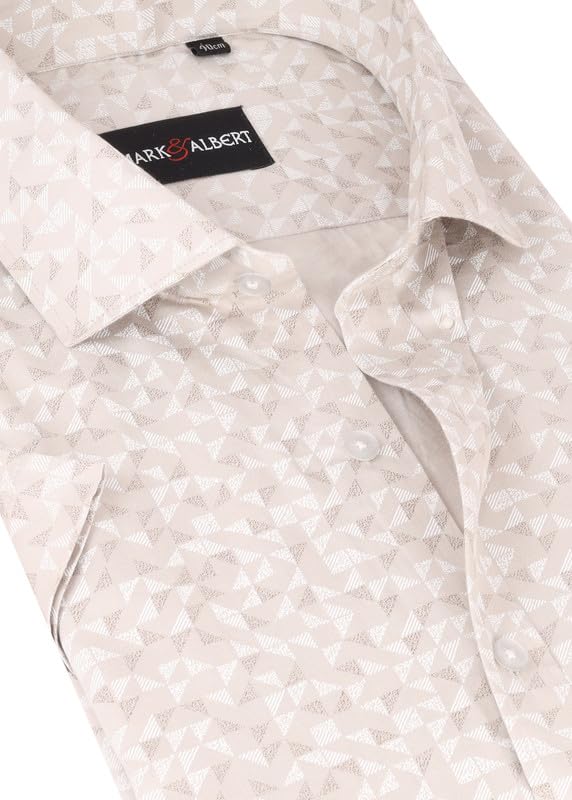 Image of MARK & ALBERT Mens Half Sleeves Printed Shirt