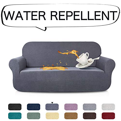 AUJOY Stretch Sofa Cover Water-Repellent Couch Covers Dog Cat Pet Proof Couch Slipcovers