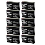 ExpertPower EXP670 (10 Pack) - 6V 7Ah Rechargeable 6V Battery for Ride On Toys, Emergency Light, Replacement for PEA6V65F3, Enduring 3FM7, UB670 Sealed Lead Acid (SLA) 6 Volt Battery with F1 Terminal