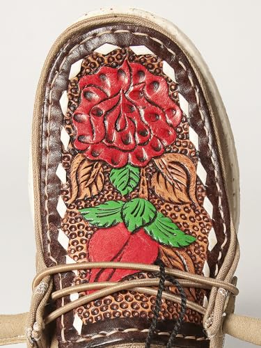 American Darling Hand Tooled, Carved Genuine Leather Trim Lightweight Shoe Footwear, Slip on| Tooled Footwear2