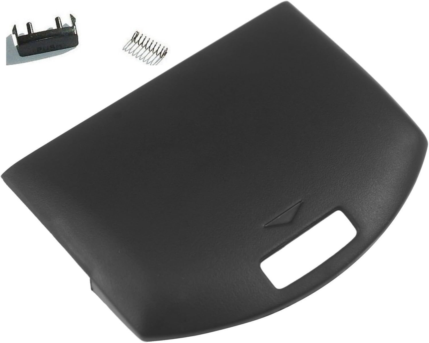 Gametown Replacement Battery Protector Cover Door Lid & Push Button & Spring for PSP 1000 1001 Console Black
