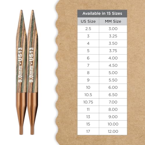 Pointes interchangeables Terra Knitter's Pride 9 mm aiguille bois 10 cm
