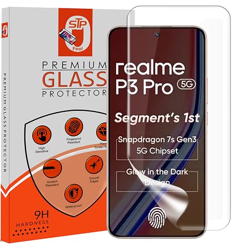 Image of STP FEEL 1 Pack Unbreakable Membrane Screen Protector Guard Compatible For Realme P3 Pro 5G, 6.83 Inch | Hydrogel Membrane Ultra Smooth Touch with Finger Print Support - HD /3 Months Warranty