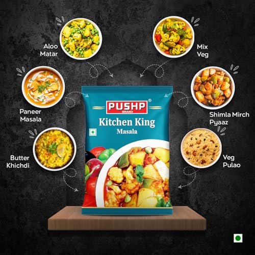Image of Pushp Brand Kitchen King Masala 200Gm Pouch (Pack of 2) | Indian Spice Mix
