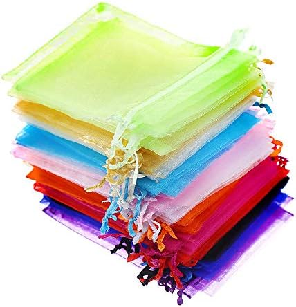 FINGOOO Organza Gift Bag Wedding Party Favor Bags Jewelry Drawstring Pouches Party Supplies