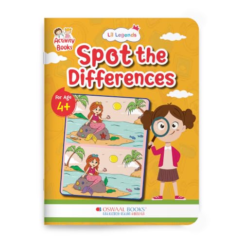 Image of Oswaal Lil Legends Interactive Learning Activity Book - Spot the Difference for Kids Age 4+ Years | Fun Puzzles to Boost Observation and Concentration | Brain Games for LKG /UKG /Lower Primary