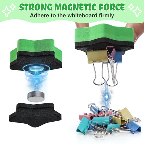 Image of 24Pcs Strong Magnetic Dry Erase Eraser, Classroom Must Haves, Star