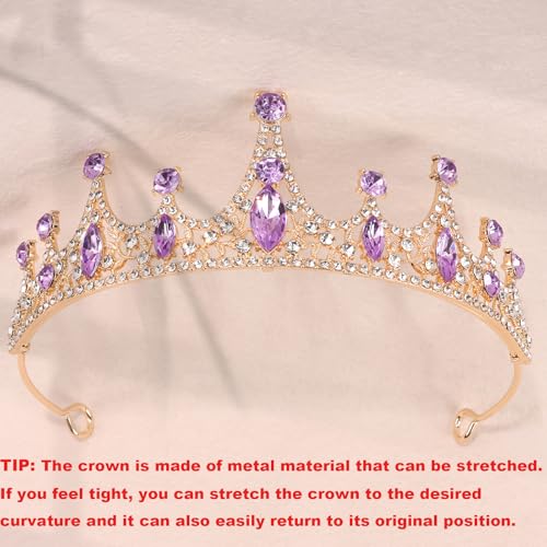Canitor Purple Tiara Stretchable Crown Rapunzel Costume Accessories for Women by Canitor - Used condition - Image 5