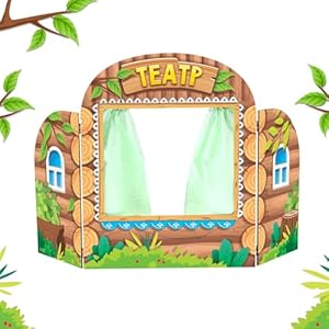 Aevvv Drewniana Chata Teatrzyk Lalkowy 3+