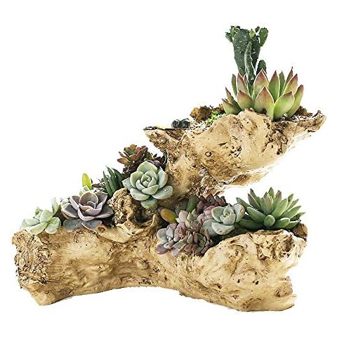 Faux Driftwood Planter Sculpture Cover