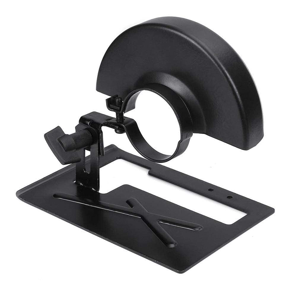 Veltrix – 4” Metal Angle Grinder Stand Bracket Support Base with Guard Cover | Converts Grinder into Tile or Wood Cutter | Adjustable Cutting Tool Holder for DIY and Workshop Use