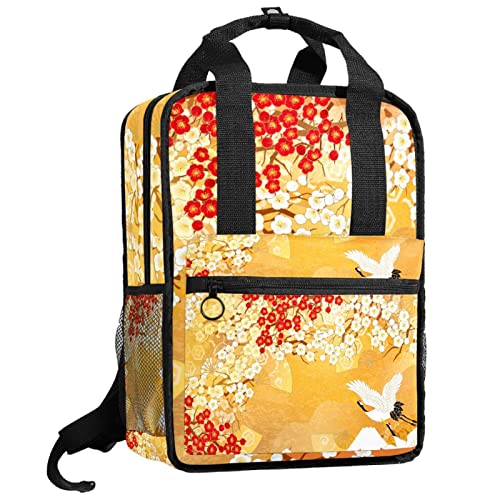 Sac à dos pour garçons et filles au motif feuilles de palmier avec bretelles réglables