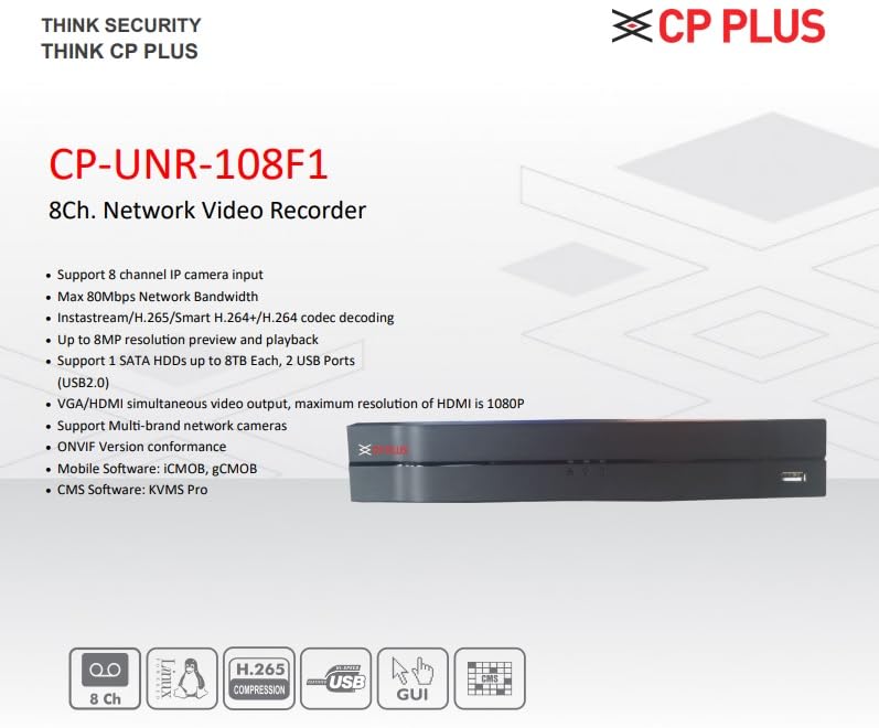 Image of CP Plus 8 CH NVR with 2MP IP Wired Colour Vision in Night with Audio(Built in Mice) 8 CCTV Camera Set with (8 CH NVR,Outdoor bullete-4Nos,Indoor Dome-4Nos(Without Hard Drive)