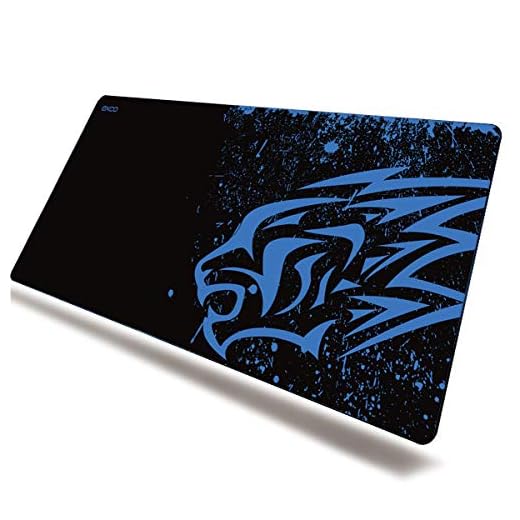 Exco - Alfombrilla gruesa de goma antideslizante para ratón, alfombrilla raton exco, Alfombrilla Raton Gaming Grandes, para jugadores y trabajadores de oficina 2XL Blue Leopard
