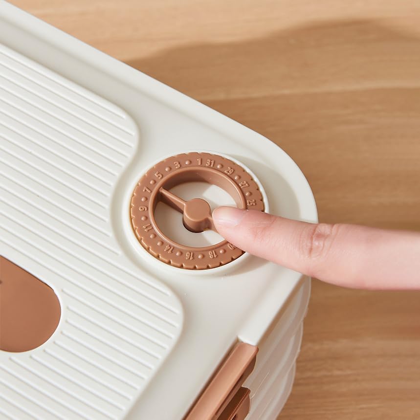 WUWEOT 4-layer Food Storage Container, Refrigerator Organizer Bin, Plastic Sugar Cookies Storage Box Case, Portable Dumpling Keeper with Lid for Snack, Fruit, Vegetables, Meat, Sandwiches, Wontons - Image 4