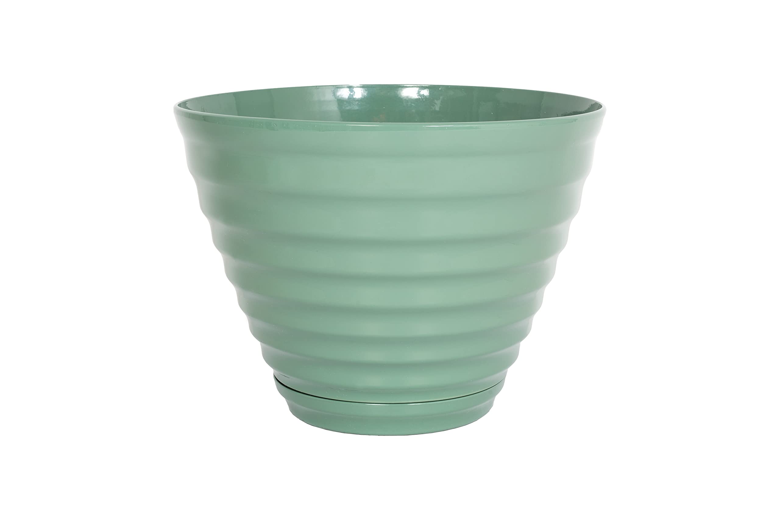 Plant Avenue Sage Lightweight Recycled Plastic Garden Pot Planter With Drainage Holes | Uv Resistant & Frostproof | Kelkay Flower Pot, Resin, Large