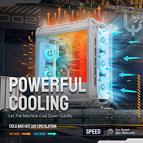 Image of ASIAHORSE Matrix-White 48 Addressable RGB LEDs 240MM All-in-One Square Frame Integrated Fan with MB Sync /Analog Controller, Integrated PWM Control Fan for Computer Case and Liquid Cooling System
