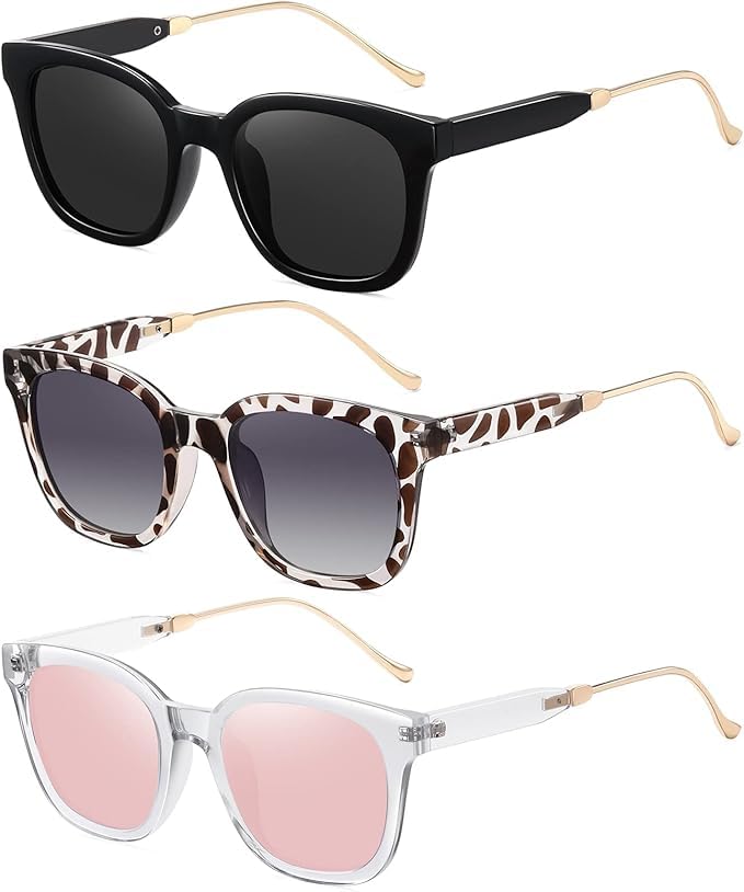 CHAOSELF Vintage Oval Sunglasses for Women