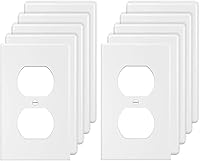 Vista 14 de Cubierta de placa de pared para tomacorriente e interruptor de 4 posiciones, placa frontal eléctrica decorativa para interruptor de luz