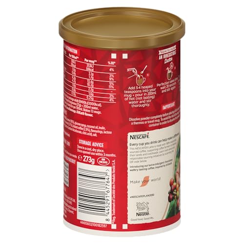 Image of CHOCOLATE LIBRARY NESCAFE KitKat Latte Instant Coffee Mix, Chocolate Wafer Flavour, 273 g