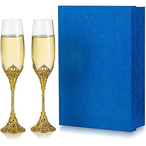 Inweder Gold Champagne Flutes Gift Set Cover