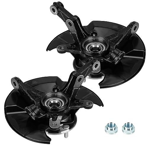 2 PCS Front Steering Knuckles Wheel Bearing Hub Assembly Fit for Honda Civic 2006 2007 2008 2009 2010 2011 1.3L 1.8L, (Without Si Model, Not Fit 2.0L), 698-450 698-451, Left Driver and Right Passenger
