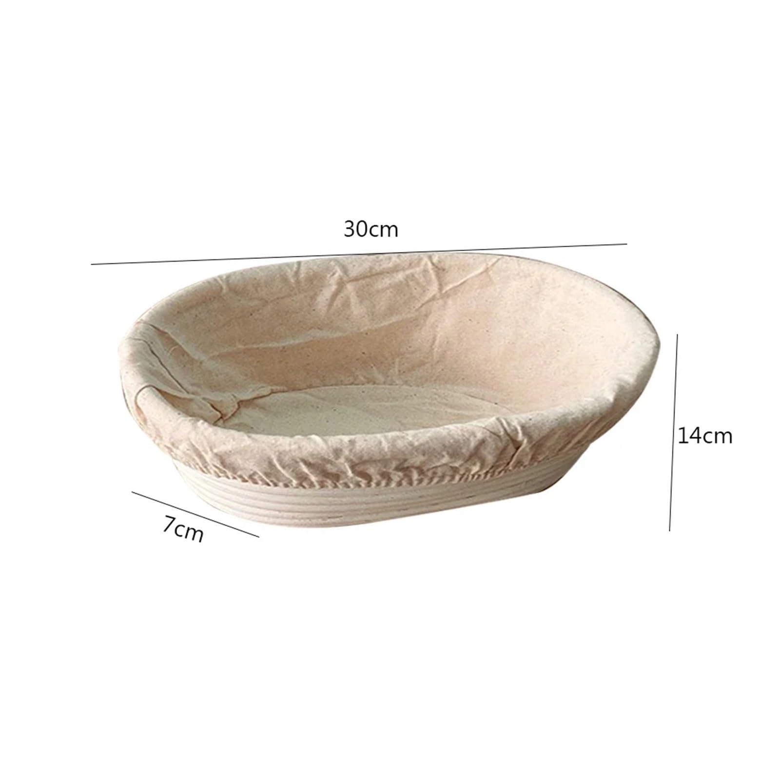Cestas ovaladas de fermentación pan, cesta mimbre Natural a prueba, masa Para Hornear Pan(XL)
